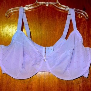 FLOCKED LOGO UNLINED BRA- PURPLE LAVENDER